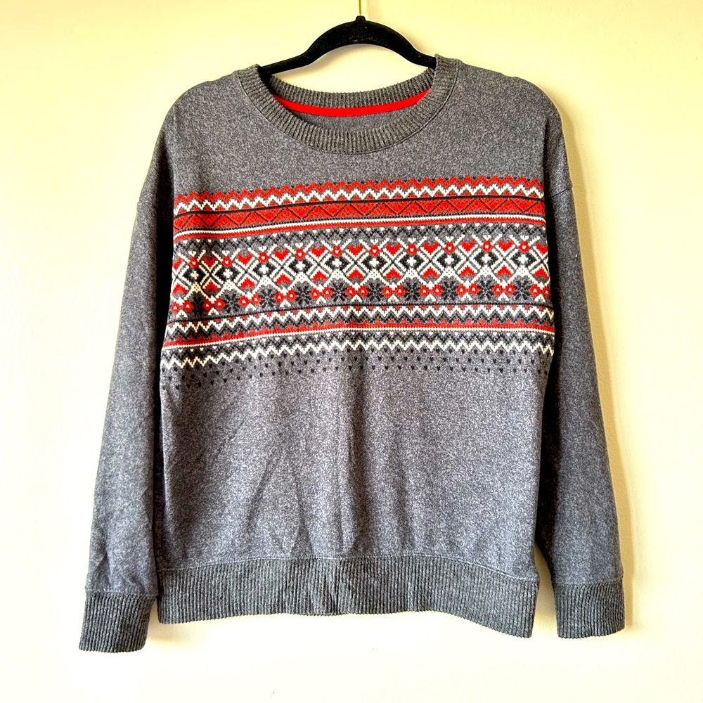 NWOT Cuddl Duds Small Fray Red Extremely Soft Festive Holiday Sweater Christmas